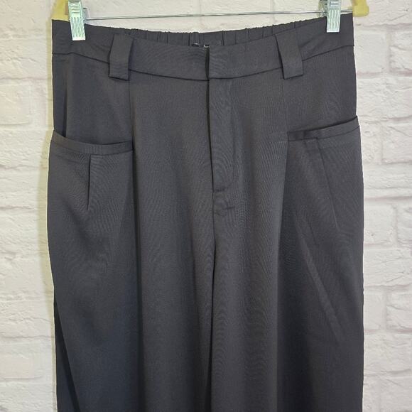 W Area Stars Womens Black Wide Leg Flare Trouser Pants NWT Size XL Flowy Cool - Picture 2 of 9